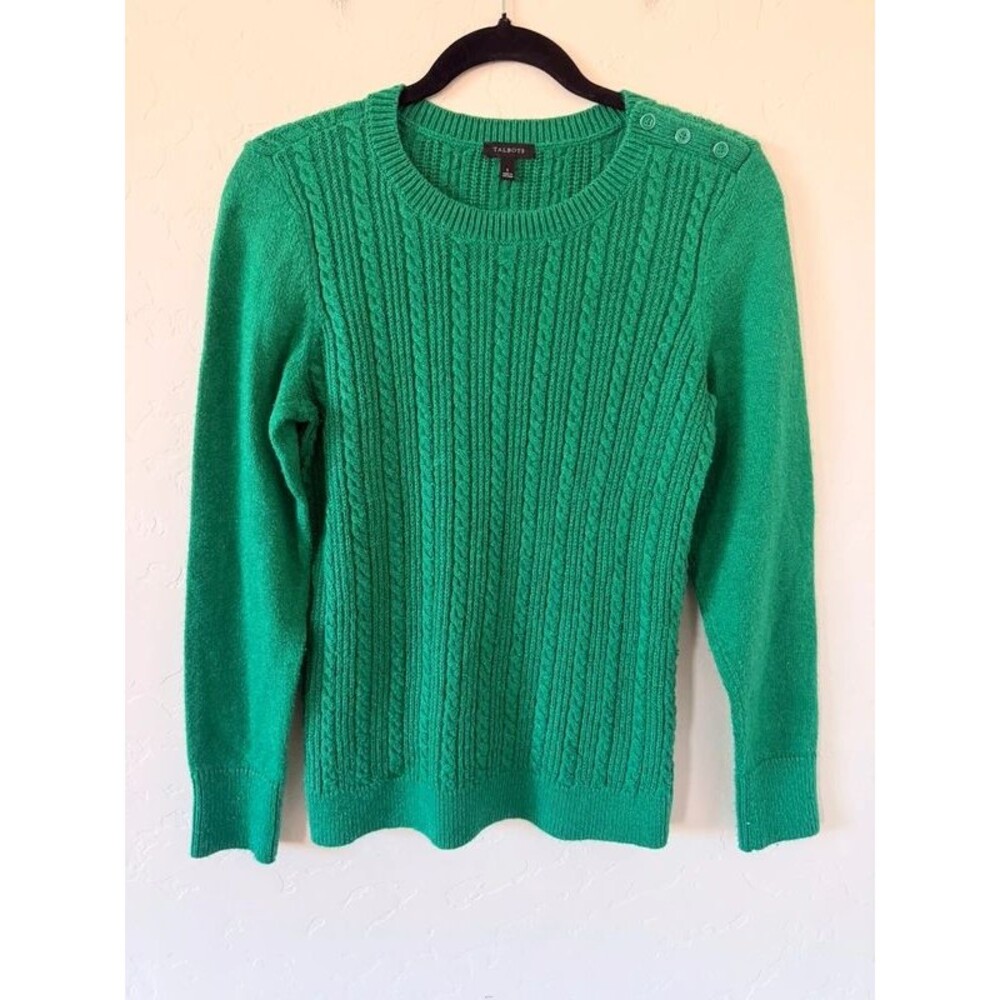 Talbots Cable-knit Crew Neck Sweater Size S